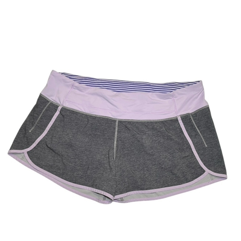 Gently Used! Lululemon Speed Up Shorts Grey/Purple Size 12